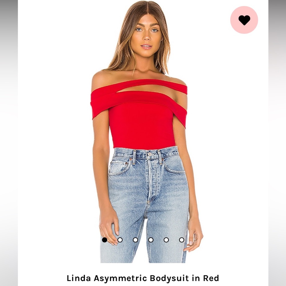 Revolve Superdown Red Bodysuit